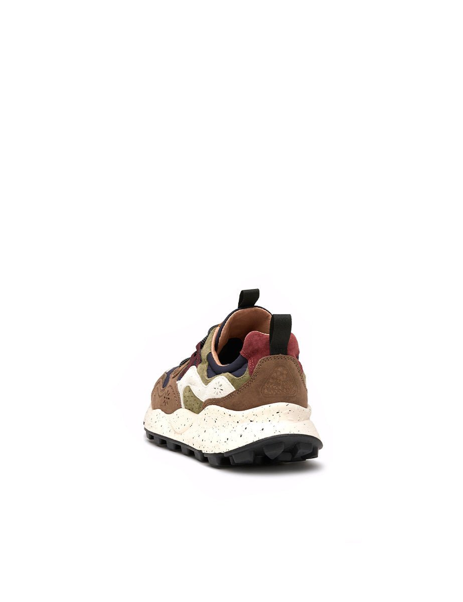 sneakers yamano suede nylon brown navy - flower mountain - sneaker