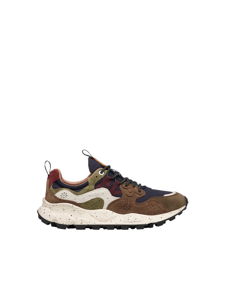 sneakers yamano suede nylon brown navy - flower mountain - sneaker