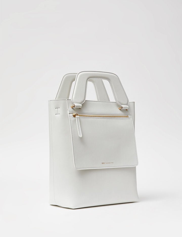 sofia pocket tote bag light grey - Frida SRL