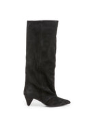 stivale a tubo velour nero - alchimia - stivale