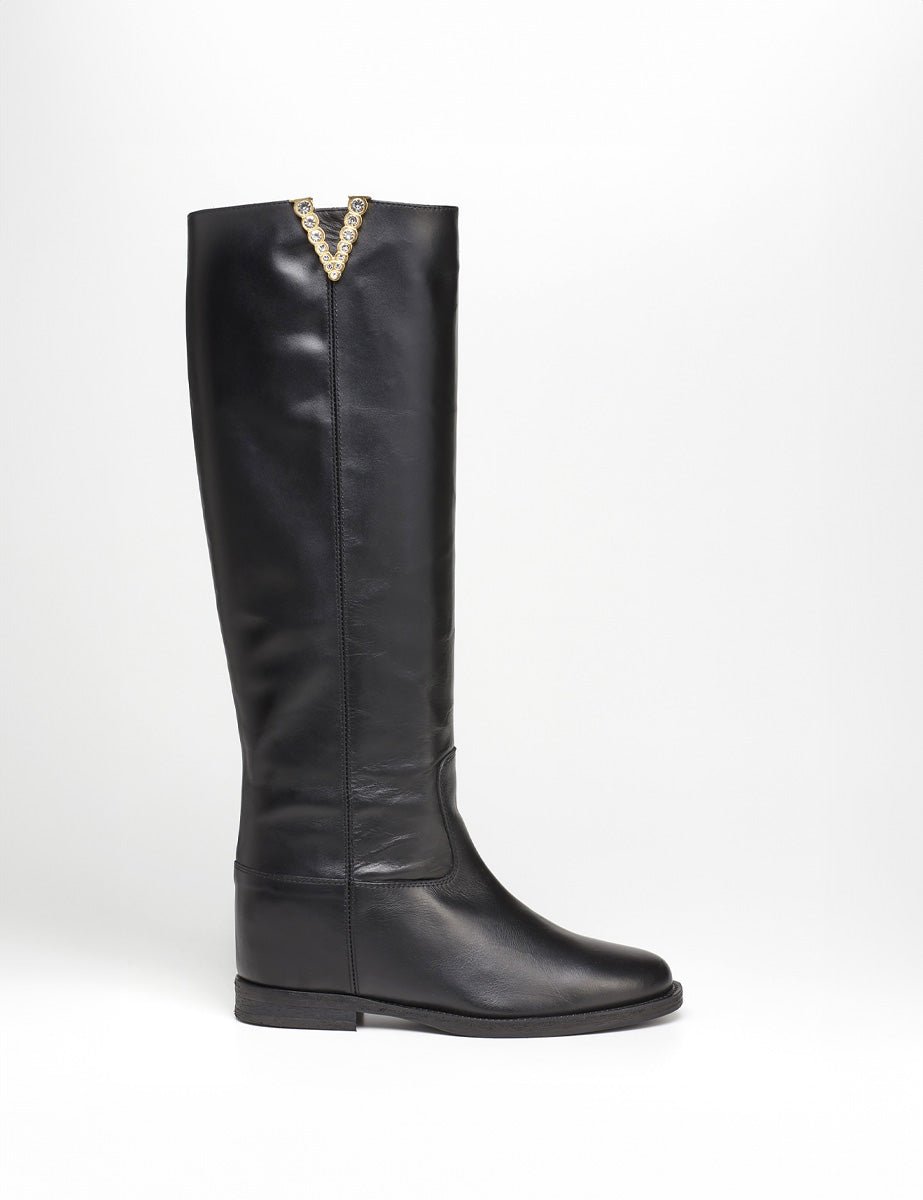 stivale accessorio swarovski nero - viaroma15 - stivale