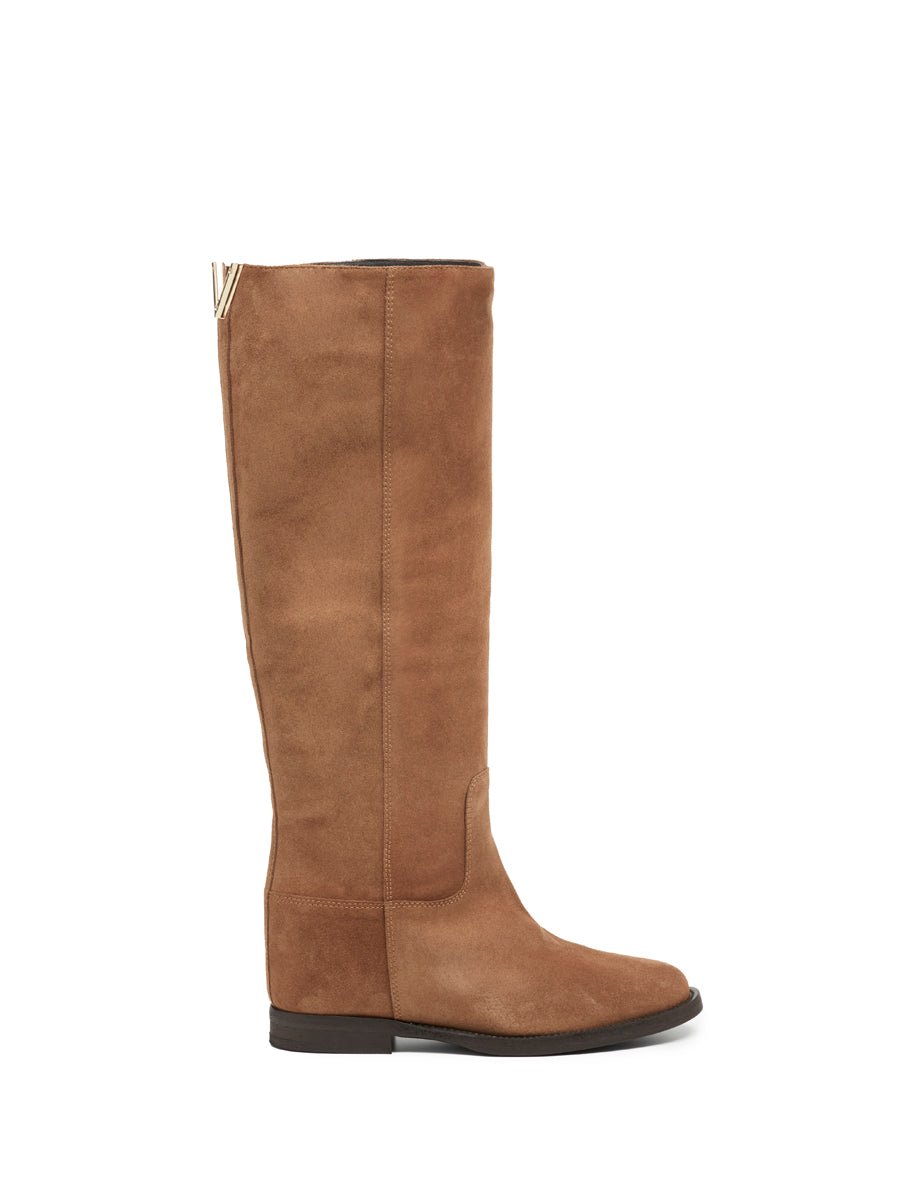 stivale camoscio accessorio v back martora - viaroma15 - stivale