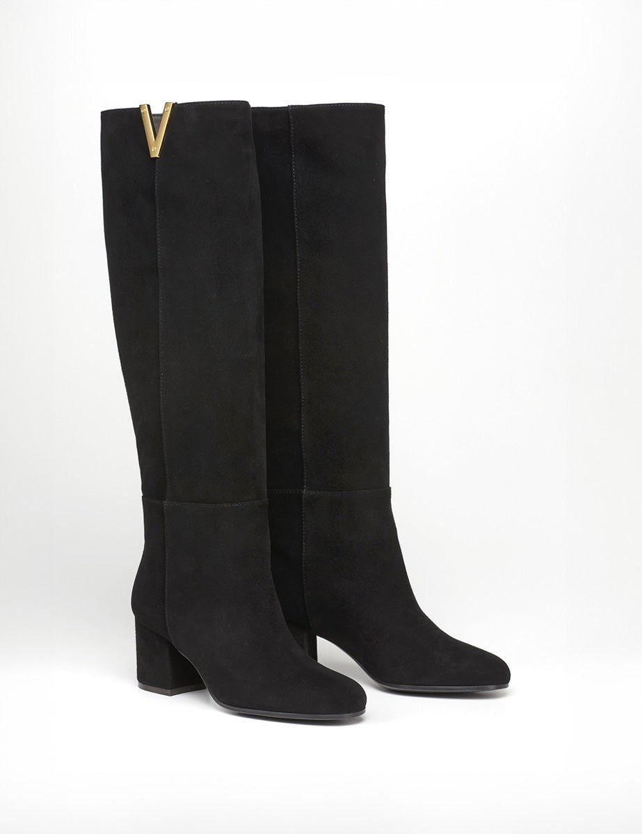 stivale camoscio nero - viaroma15 - stivale