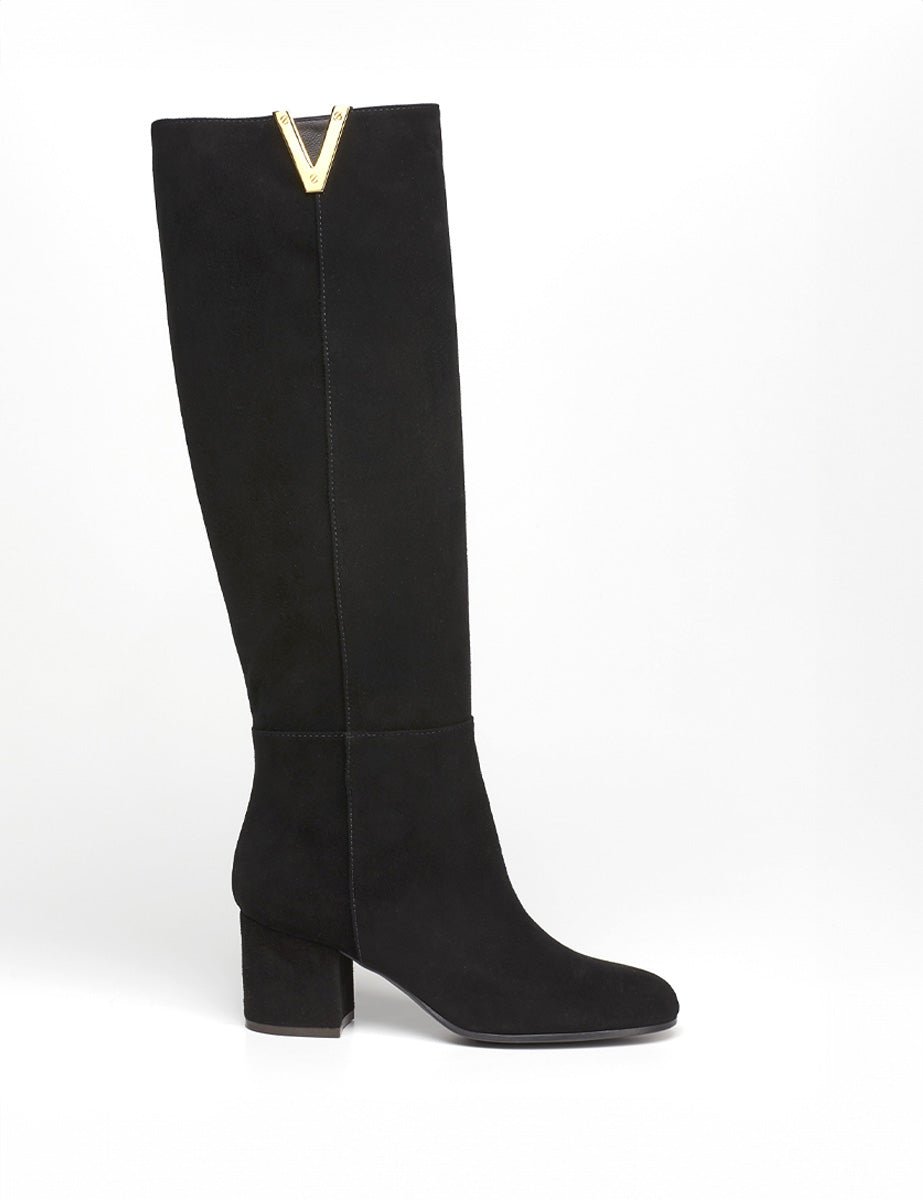 stivale camoscio nero - viaroma15 - stivale