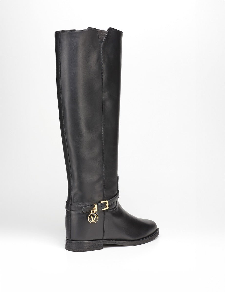 stivale cinturino bottone nero - viaroma15 - stivale