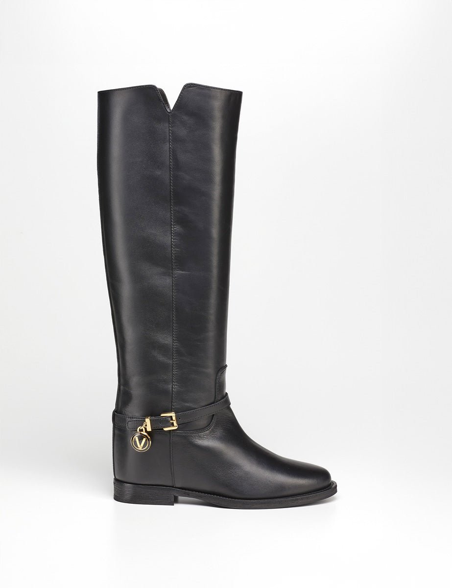 stivale cinturino bottone nero - viaroma15 - stivale