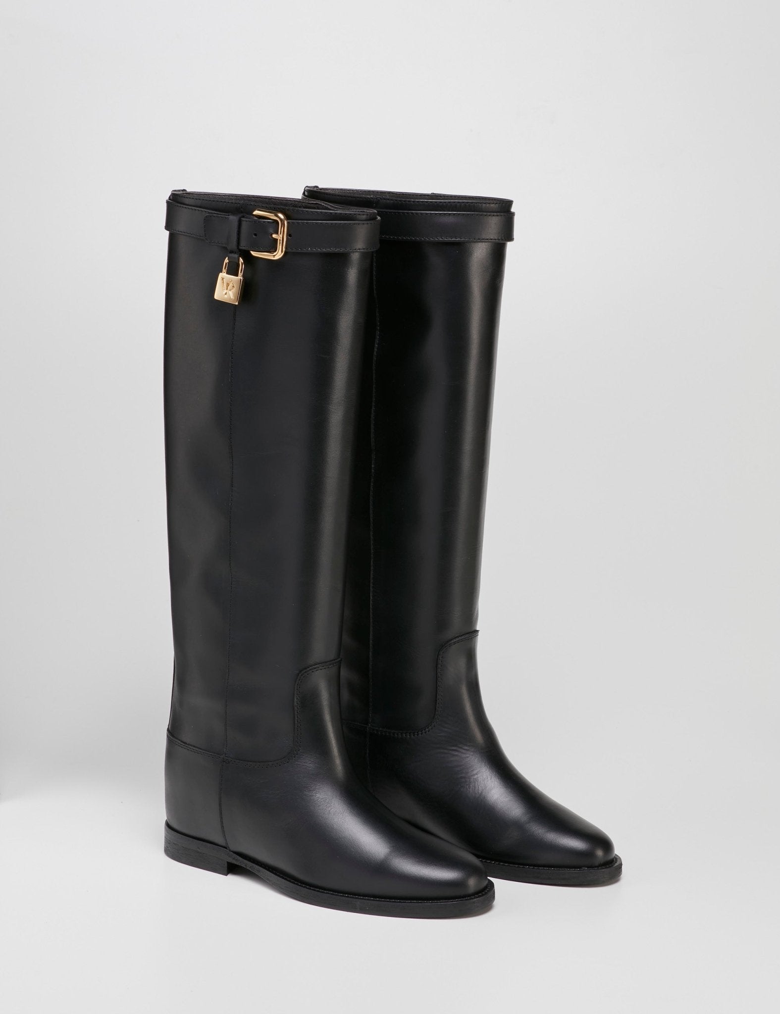 stivale cinturino lucchetto nero - Frida SRL