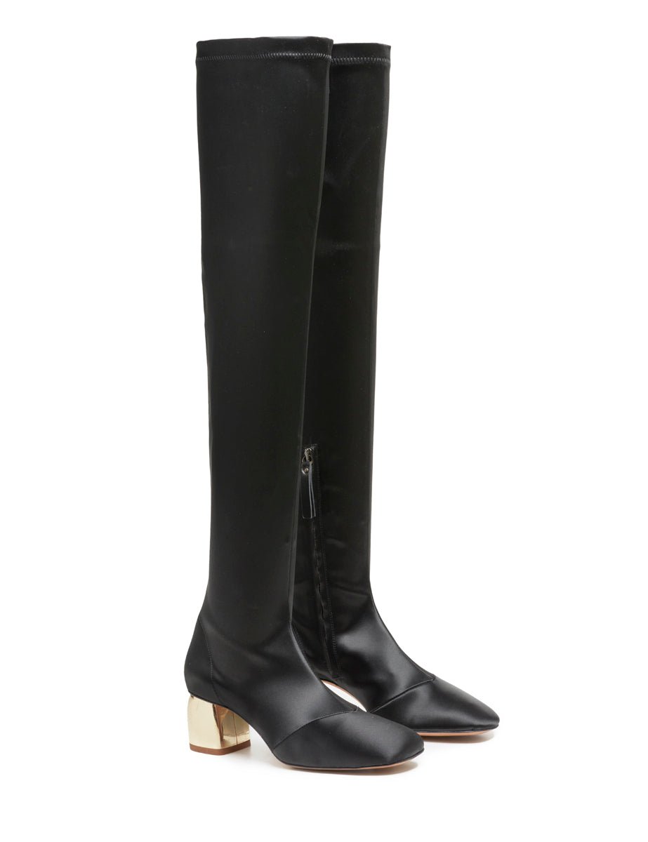 stivale cuissard a guanto satin nero - forte forte - cuissard