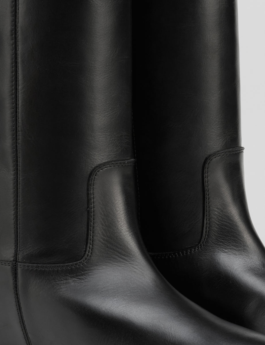 stivale gambale alto nero - viaroma15 - stivale