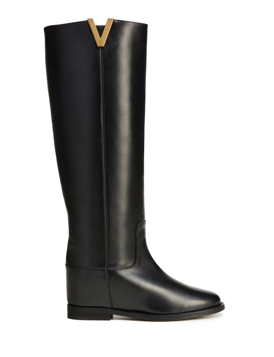 stivale gambale alto nero - viaroma15 - stivale