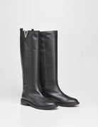 stivale liscio nero - Frida SRL