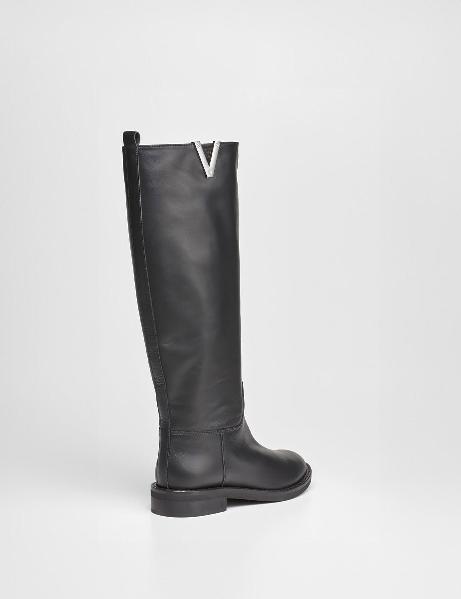 stivale liscio nero - Frida SRL
