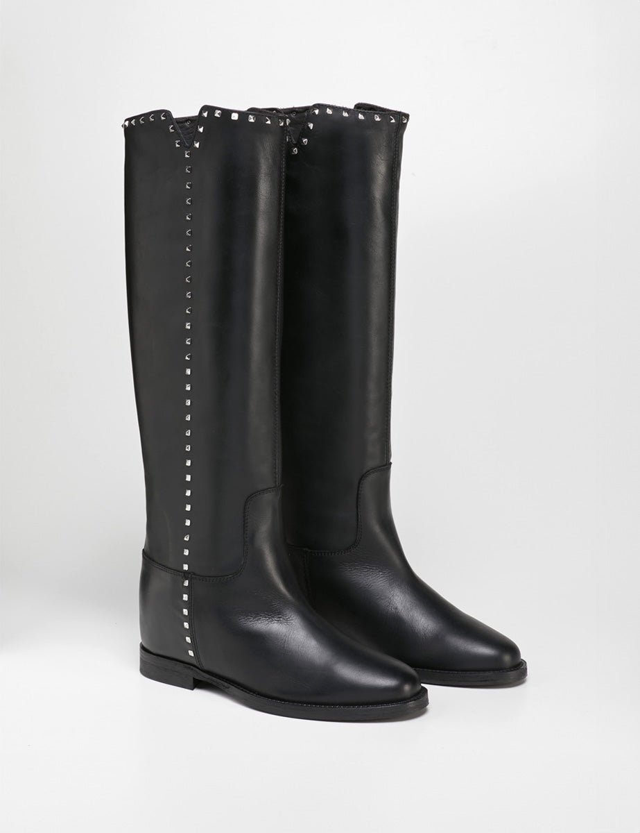 stivale nappa borchie nero - Frida SRL