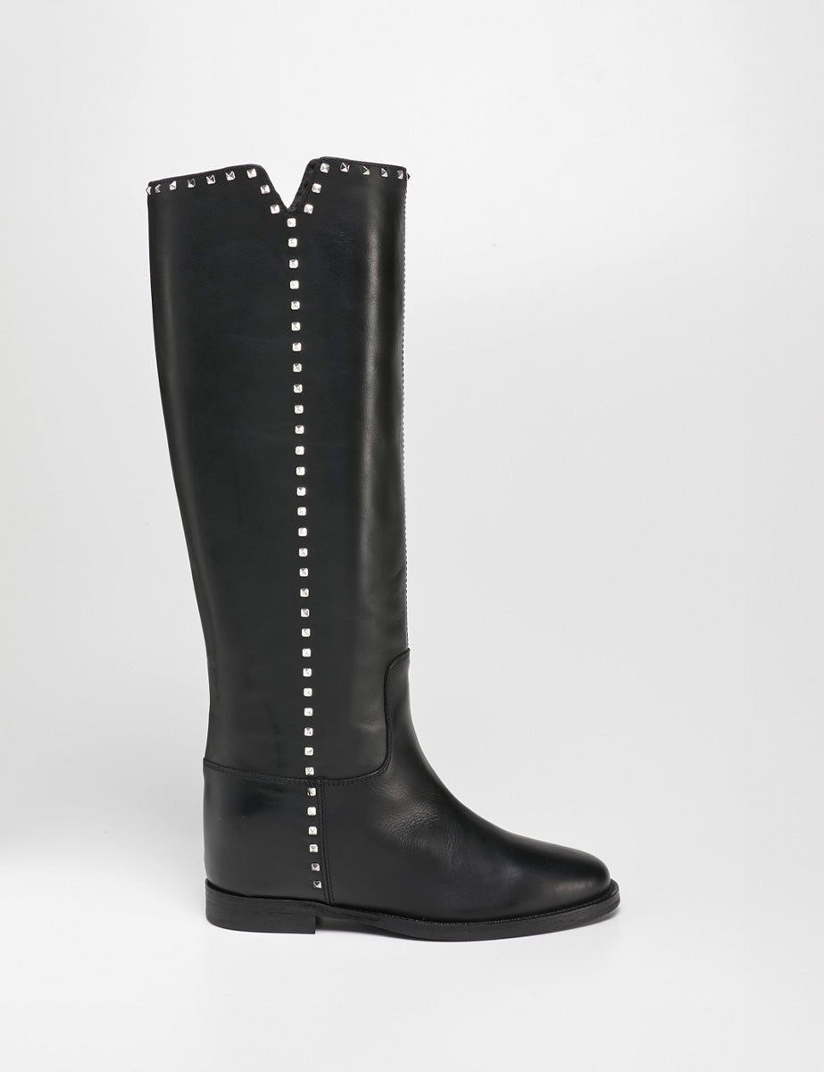 stivale nappa borchie nero - Frida SRL