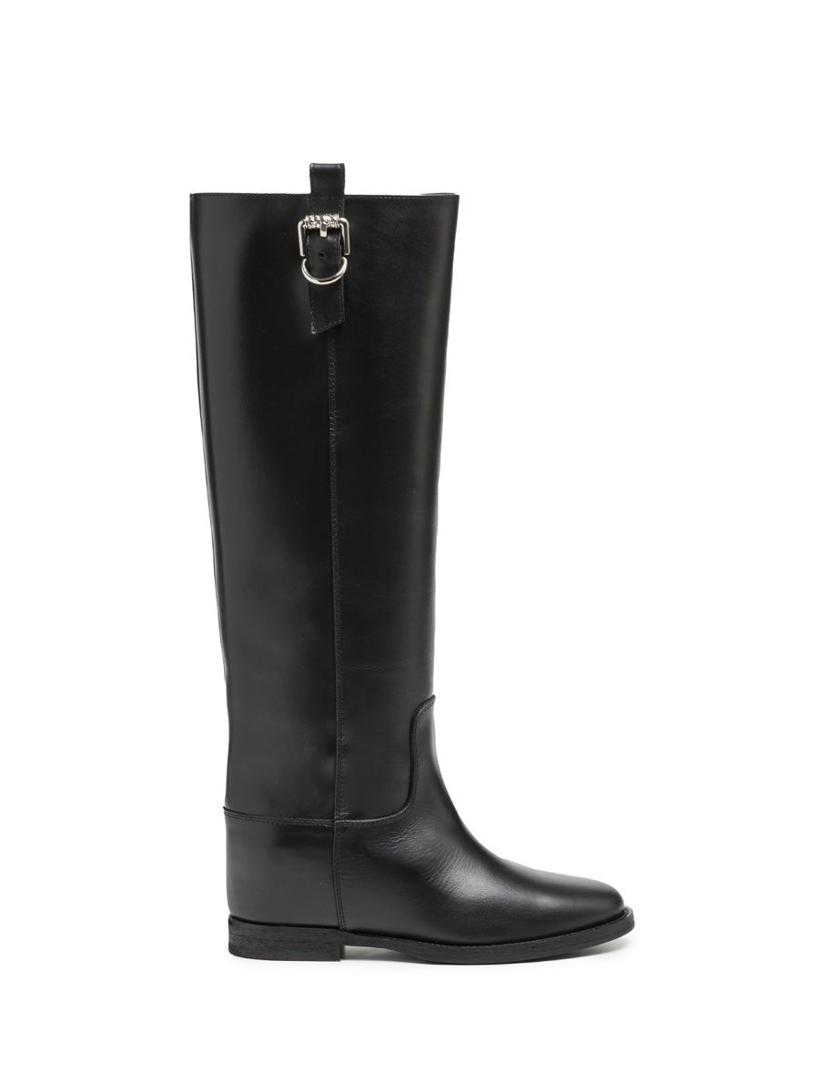 stivale nappa fibbia argento nero - viaroma15 - stivale