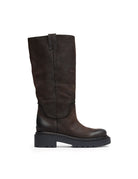 stivale oily pelle scamosciata moro - ash - stivale