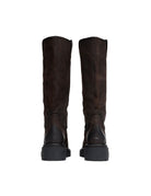 stivale oily pelle scamosciata moro - ash - stivale
