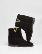 stivaletto camoscio nero - Frida SRL