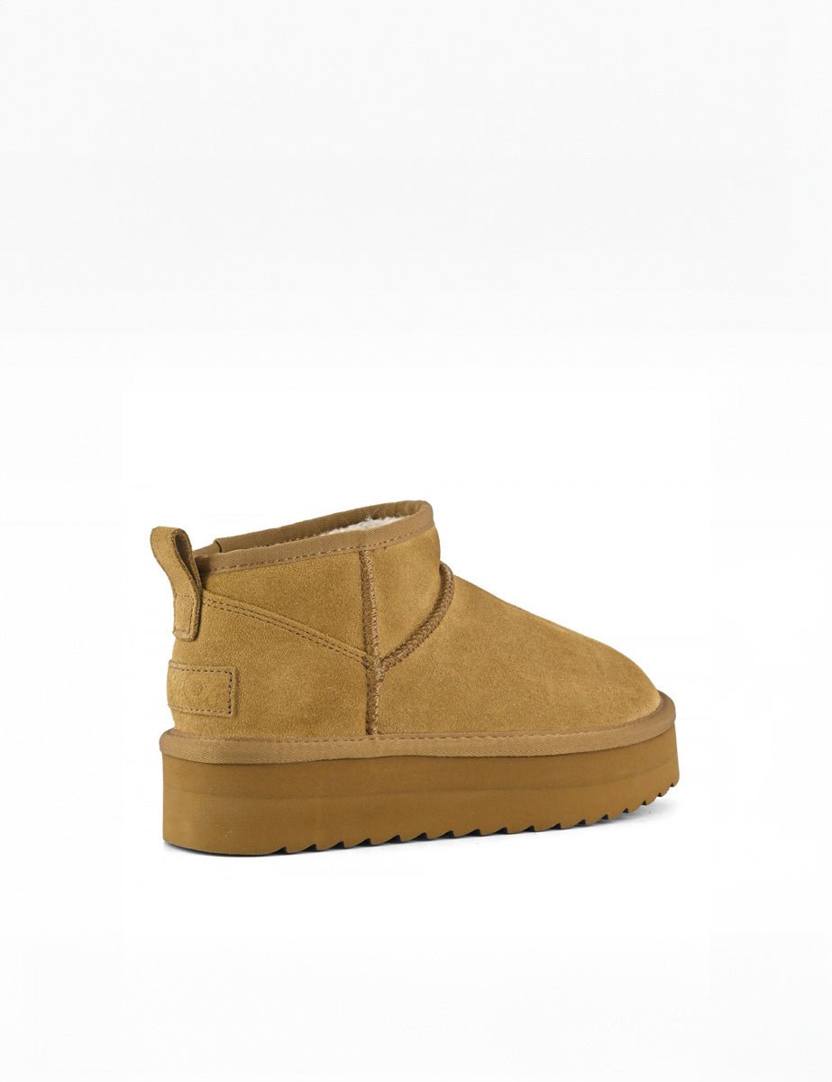 stivaletto classic platform tan biscotto - colors of california - stivaletto