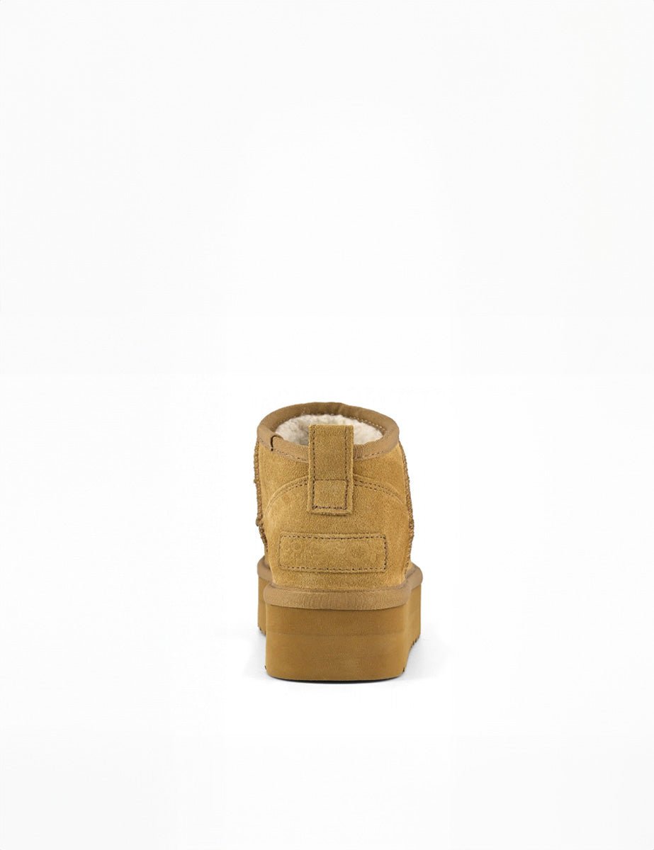 stivaletto classic platform tan biscotto - colors of california - stivaletto