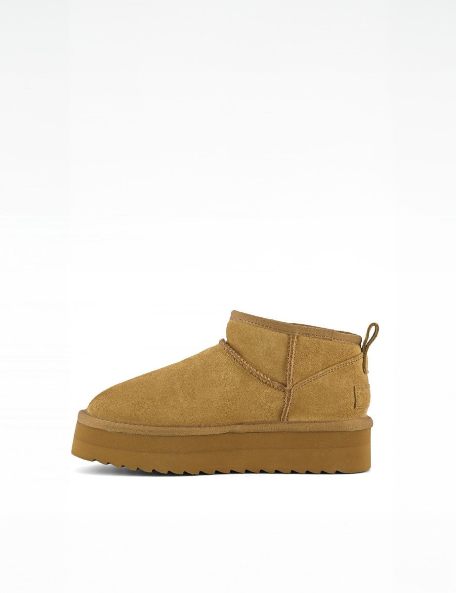 stivaletto classic platform tan biscotto - colors of california - stivaletto
