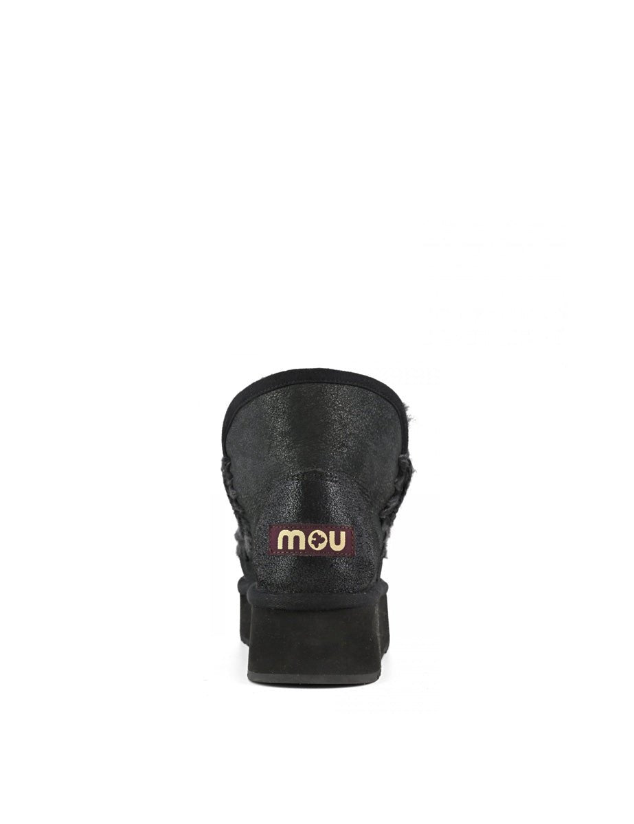 stivaletto eskimo platform cracked black - mou - stivaletto