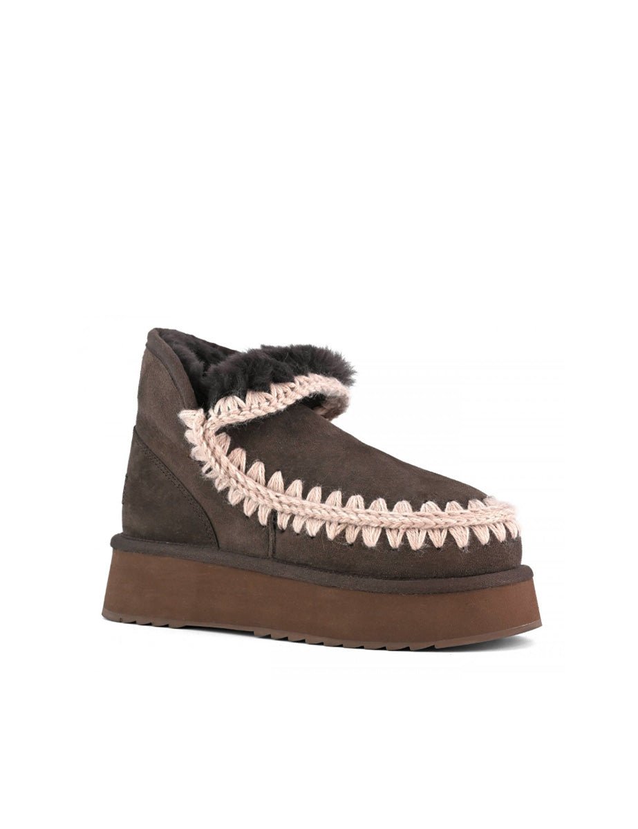 stivaletto eskimo platform mocha moro - mou - stivaletto