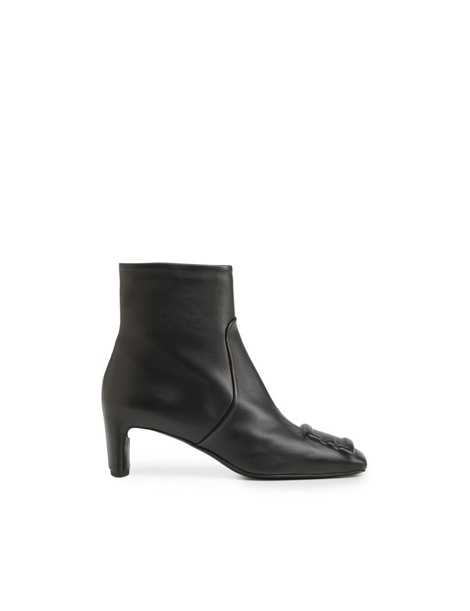 stivaletto fibbia nappa nero - del carlo - stivaletto