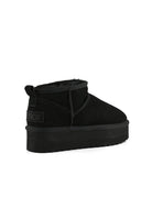stivaletto platform suede montone black - colors of california - stivaletto