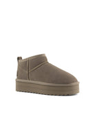 stivaletto platform suede montone taupe - colors of california - stivaletto