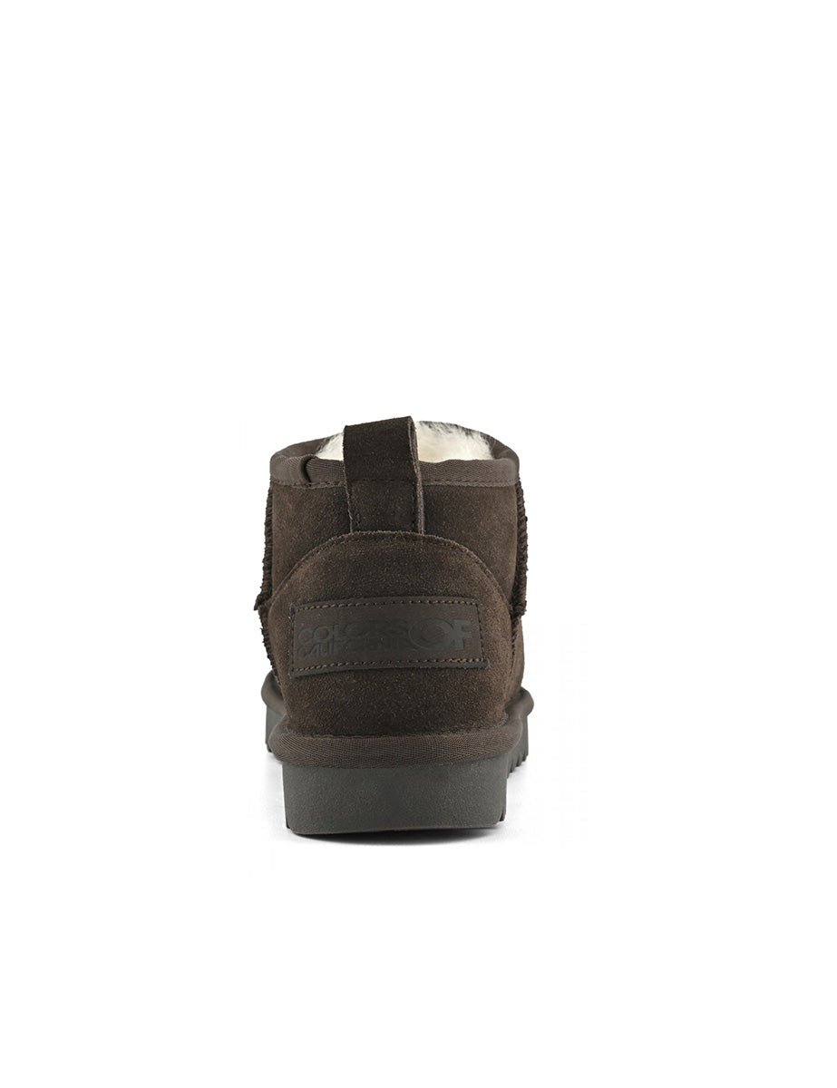 stivaletto suede montone caffè - colors of california - stivaletto