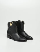 stivaletto texano nappa nero - Frida SRL