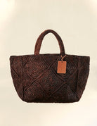 sunset bag large natural chocolate - maneb� - shopper