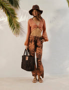 sunset bag large natural chocolate - maneb� - shopper