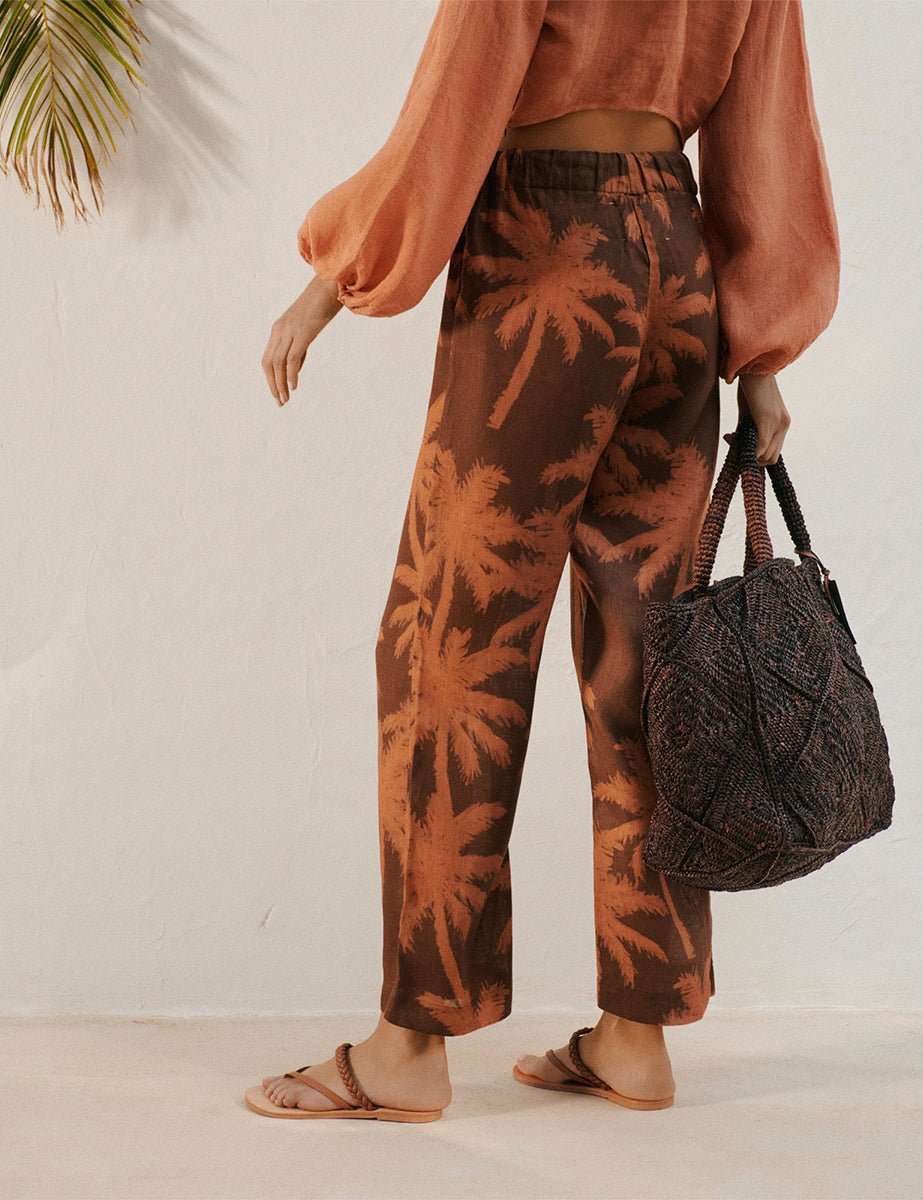 sunset bag large natural chocolate - maneb� - shopper