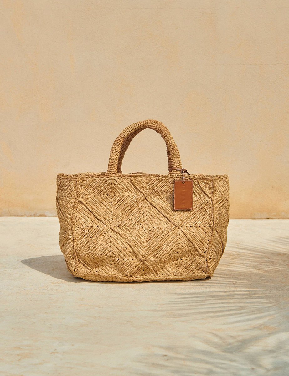 sunset bag large natural tan - maneb� - shopper