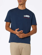 t-shirt arnott mountain lover blue navy - st. barth - t-shirt