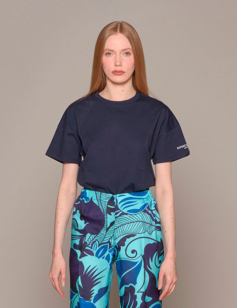 t-shirt boxy blu - superculture - t-shirt
