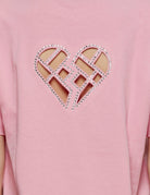 t-shirt boxy strass rosa - Frida SRL