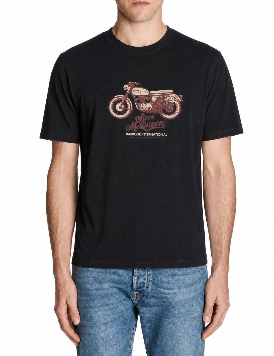 t-shirt cemey black - barbour - t-shirt