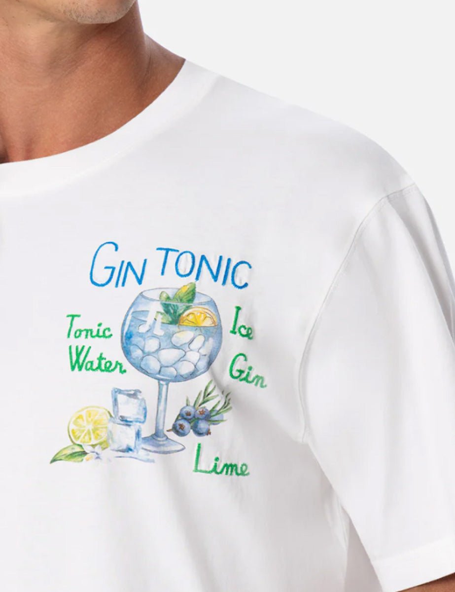 t-shirt classic gin glass bianco - st. barth - t-shirt