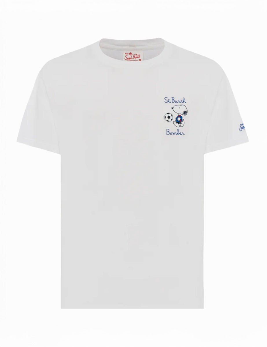 t-shirt classic snoopy bomber bianco - st. barth - t-shirt