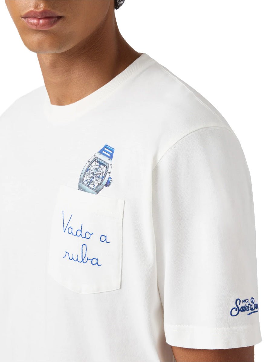 t-shirt connor tasca watch off white - st barth - t-shirt