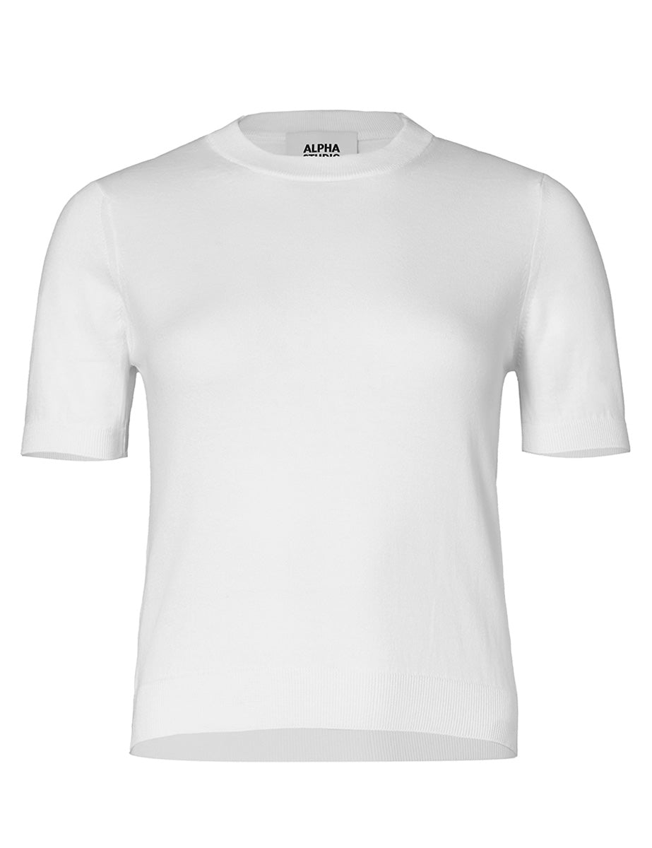 t-shirt cotone bianco - alpha - t-shirt
