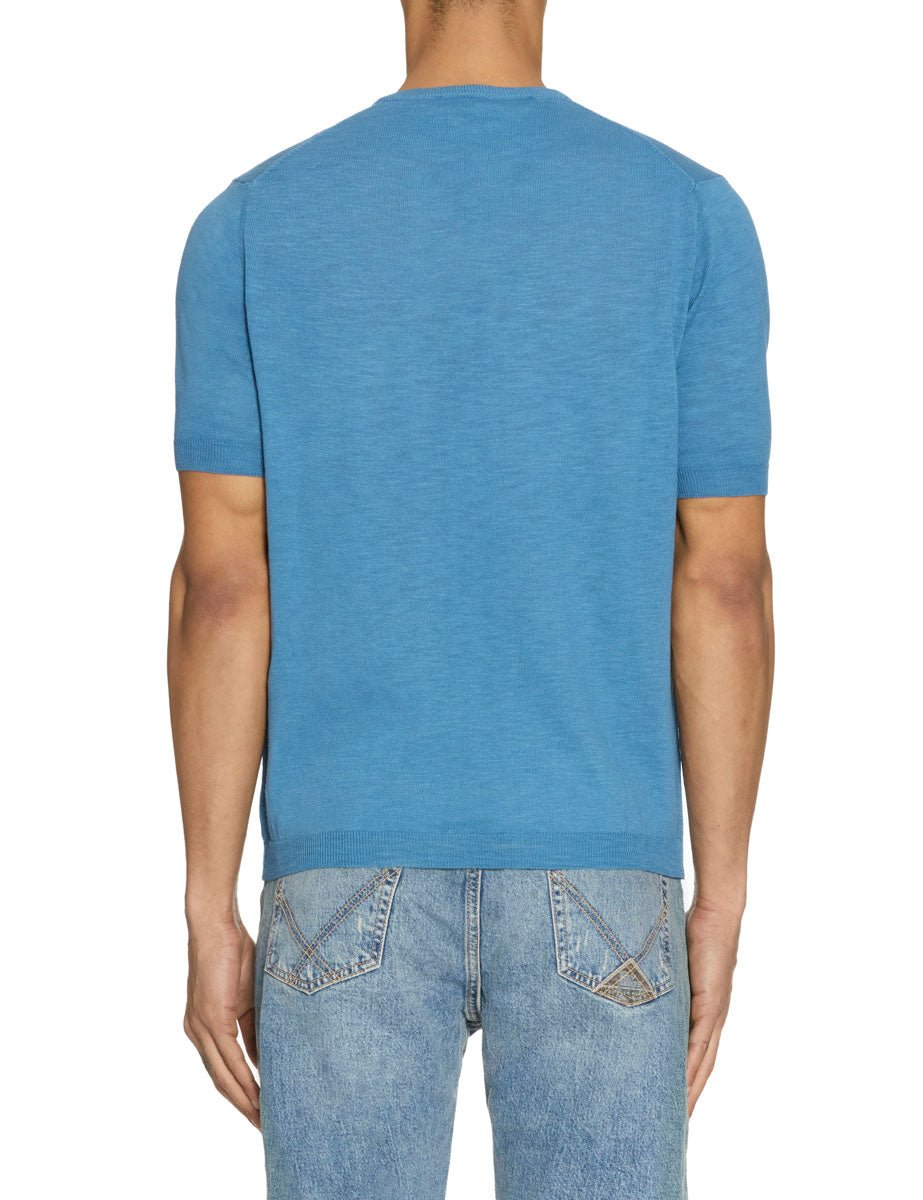 t-shirt cotone fiammato avio - blufrida - t-shirt