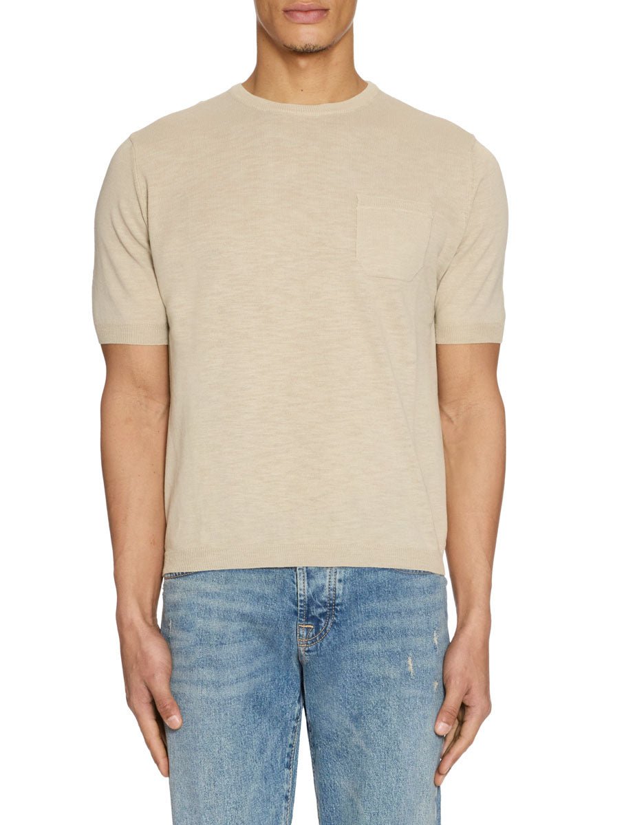 t-shirt cotone fiammato sand - blufrida - t-shirt