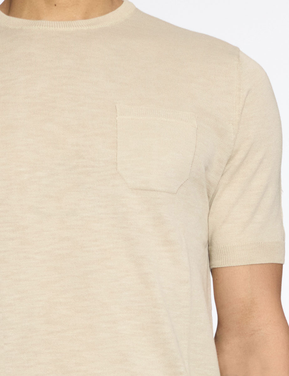 t-shirt cotone fiammato sand - blufrida - t-shirt