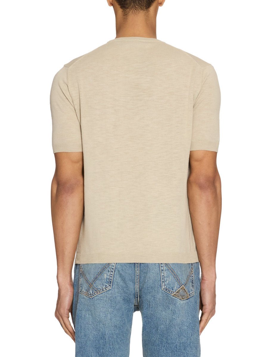 t-shirt cotone fiammato sand - blufrida - t-shirt