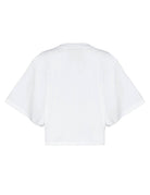 t-shirt cropped jersey bianco - Frida SRL