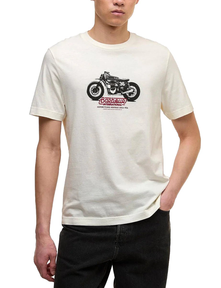 t-shirt cruise graphic whisper white - barbour - t-shirt